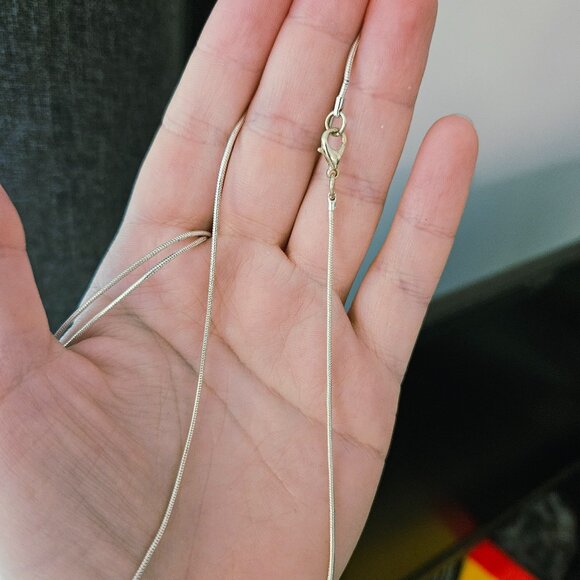 3/$15 silver plated snake chain with diamond like pendant - Picture 5 of 5